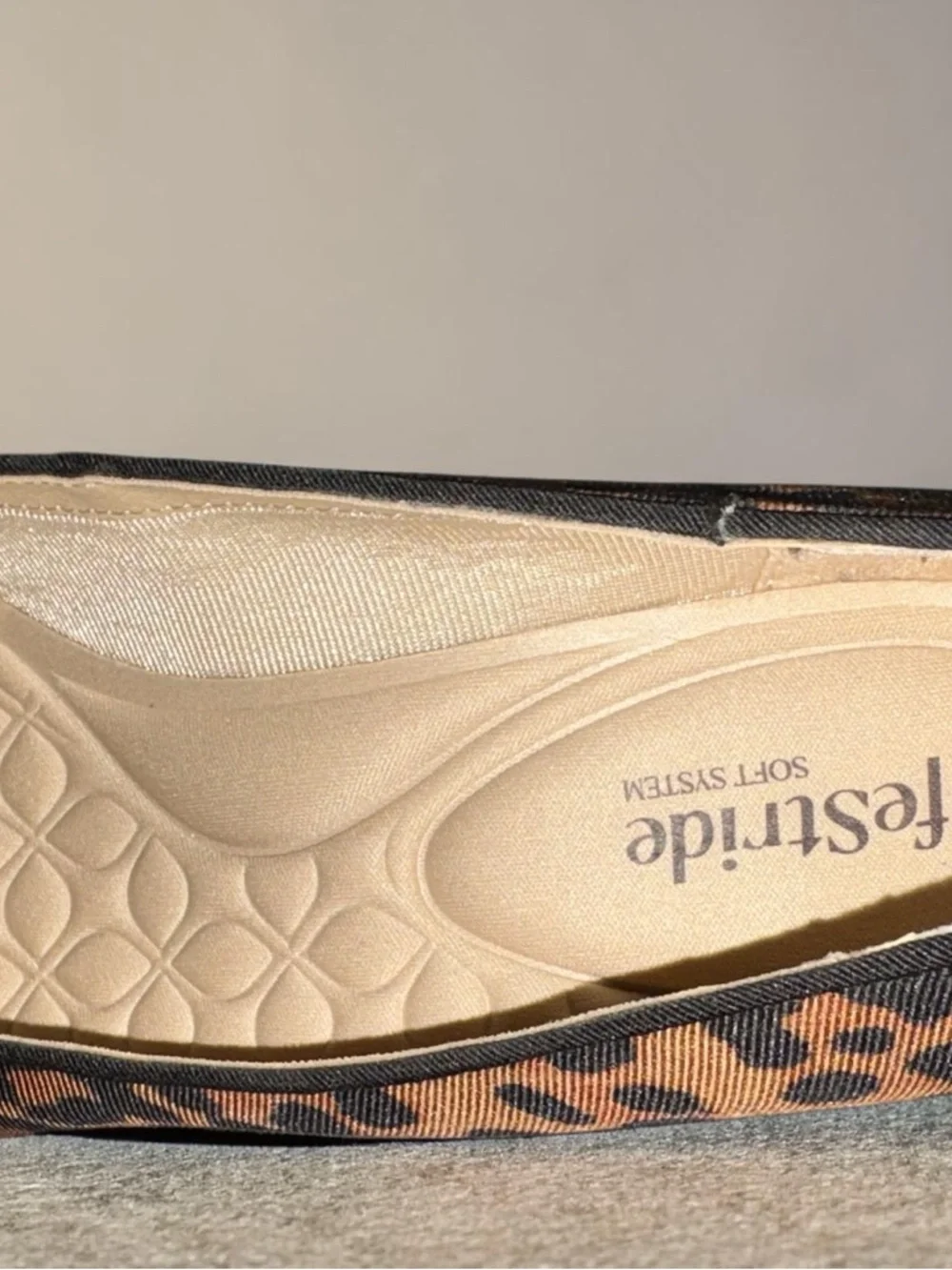 Life Stride Leopard Print Mid Heel Pumps - Brown & Black - Picture 7 of 9